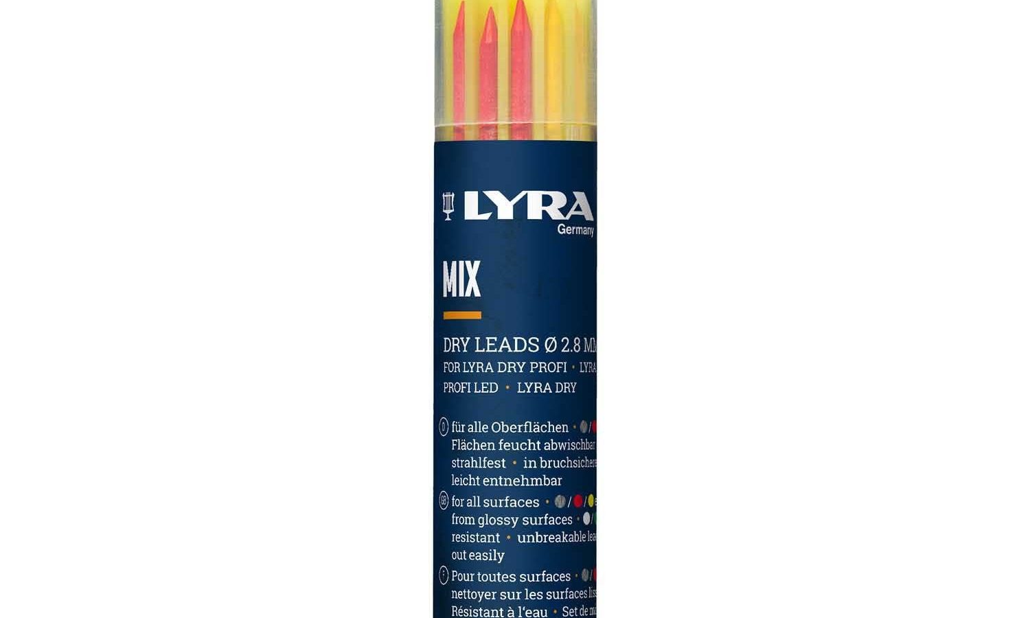 Lyra L4498102 DRY PROFI Construction Marker with Assorted Refill Mix (Box of 10)