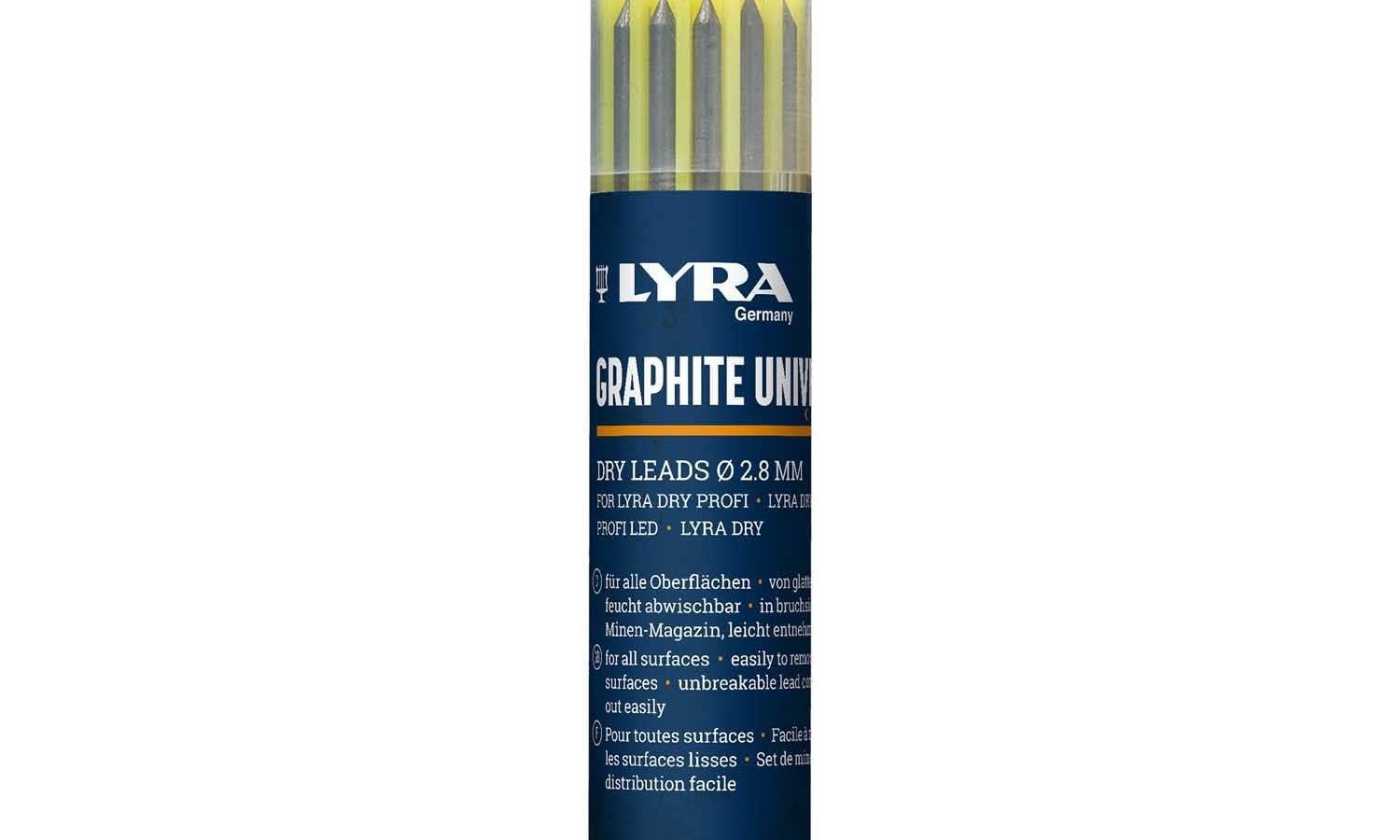 Lyra L4498103 DRY PROFI Construction Marker with Graphite 2B Refill (Box of 10)