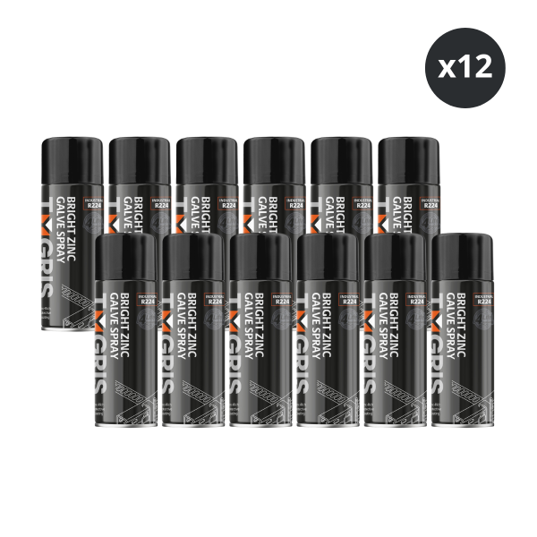 Tygris R224 Bright Zinc Galv Spray 400ml (Box of 12)