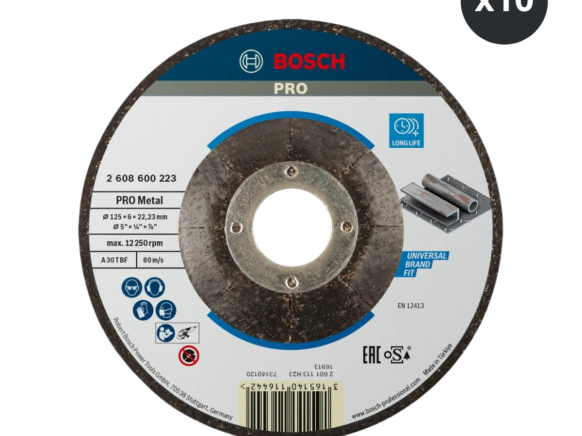 Bosch 2608600223 EXPERT Metal Grinding Disc 125mm (Pack of 10)