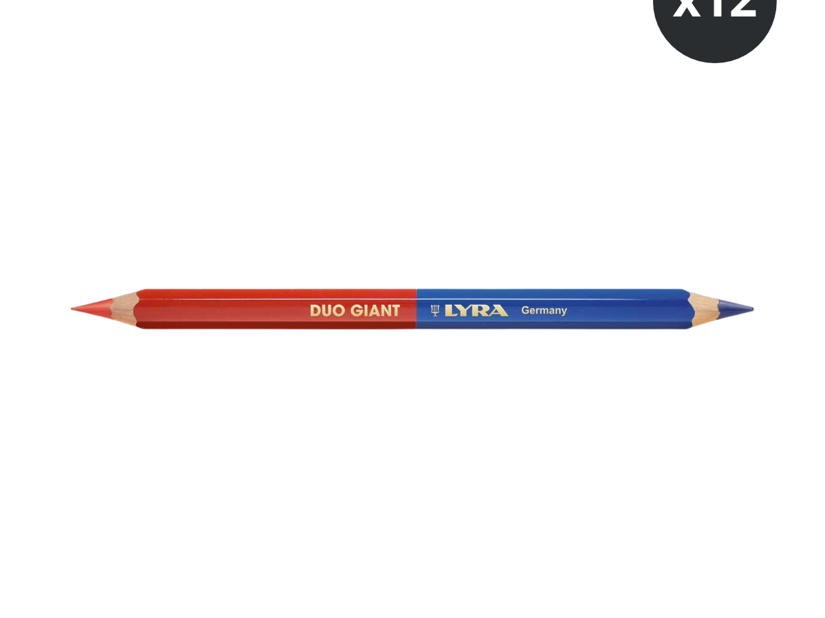 Lyra L2930101 DUO Giant Red/Blue Marking Pencil 175mm (Box of 12)