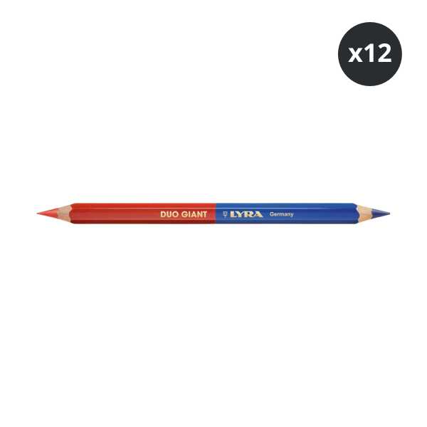 Lyra L2930101 DUO Giant Red/Blue Marking Pencil 175mm (Box of 12)