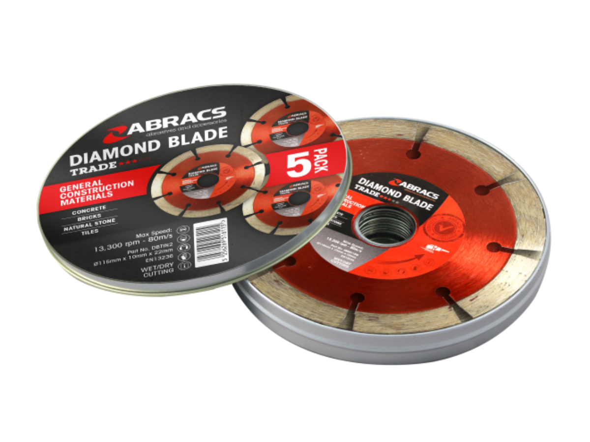 Abracs DBTIN2 General Construction Materials Diamond Blade Tin 115mm (5 Piece)