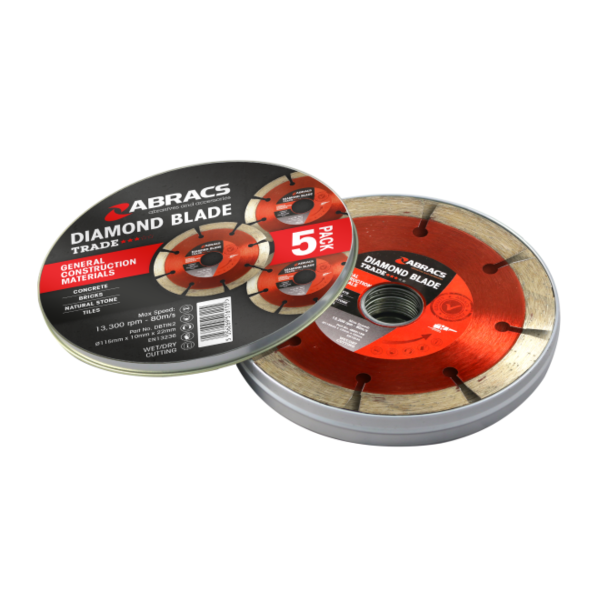 Abracs DBTIN2 General Construction Materials Diamond Blade Tin 115mm (5 Piece)