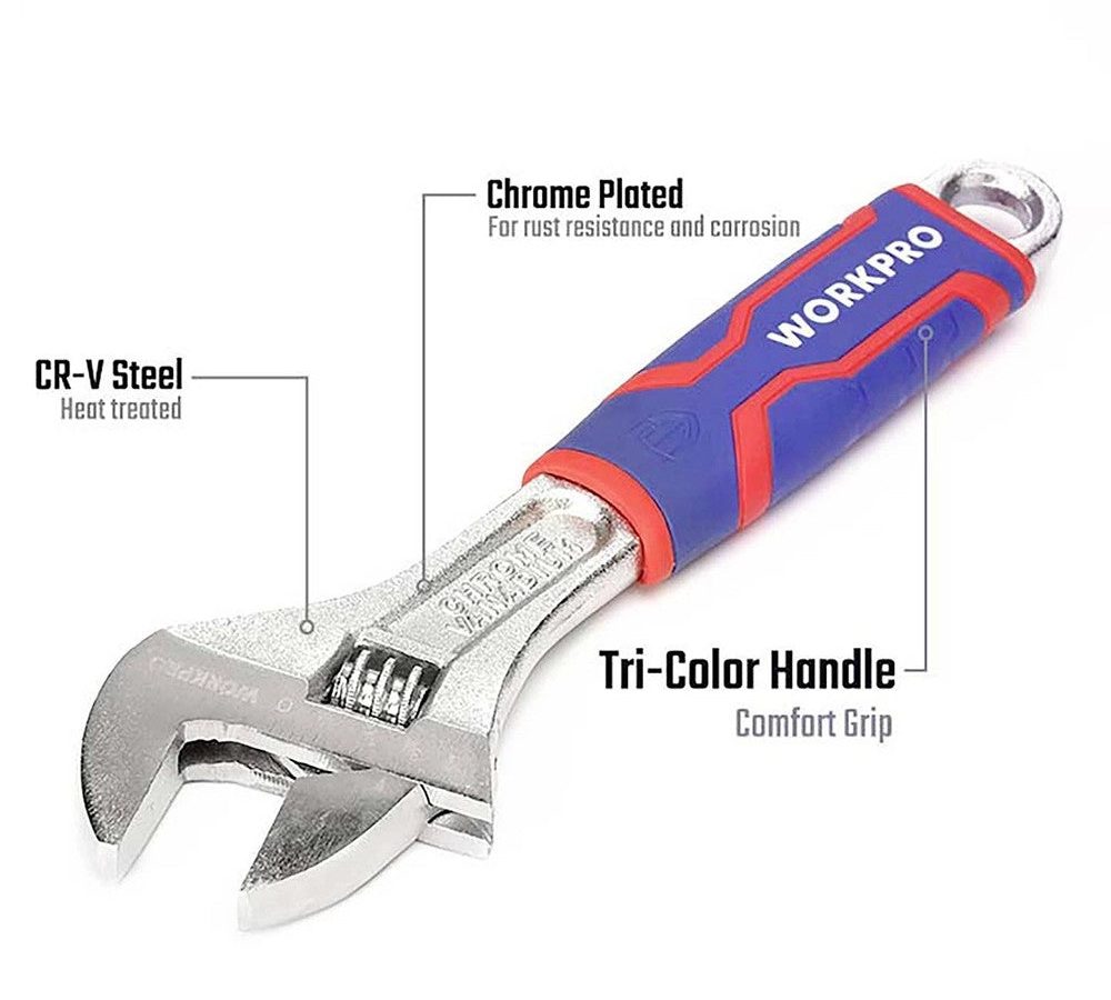 Workpro WP272010 150mm (6″) Adjustable Wrench