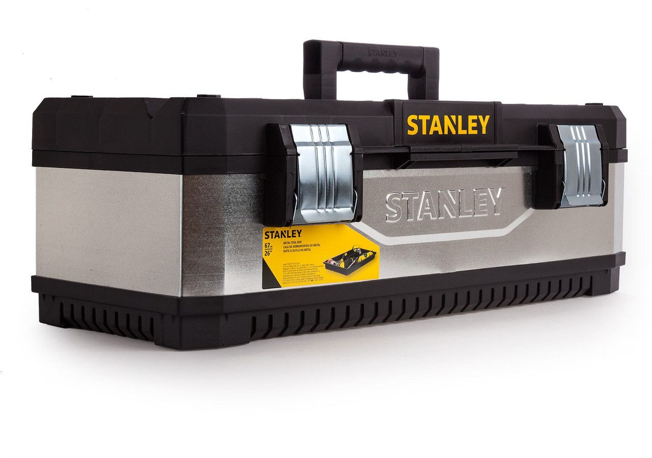 Stanley 1-95-620 Galvanised Metal / Plastic Tool Box 26″