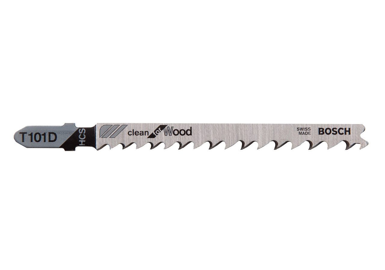 Bosch 2608630032 T101D HCS Clean Jigsaw Blade for Wood 100mm (Pack of 5)