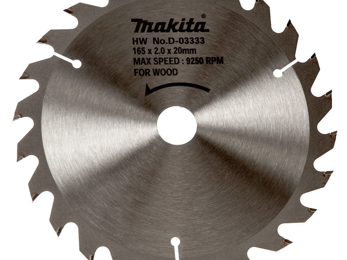 Makita D-03333 Standard TCT Circular Saw Blade for Wood 165 x 20mm x 24T