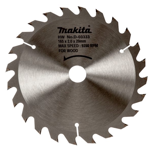 Makita D-03333 Standard TCT Circular Saw Blade for Wood 165 x 20mm x 24T