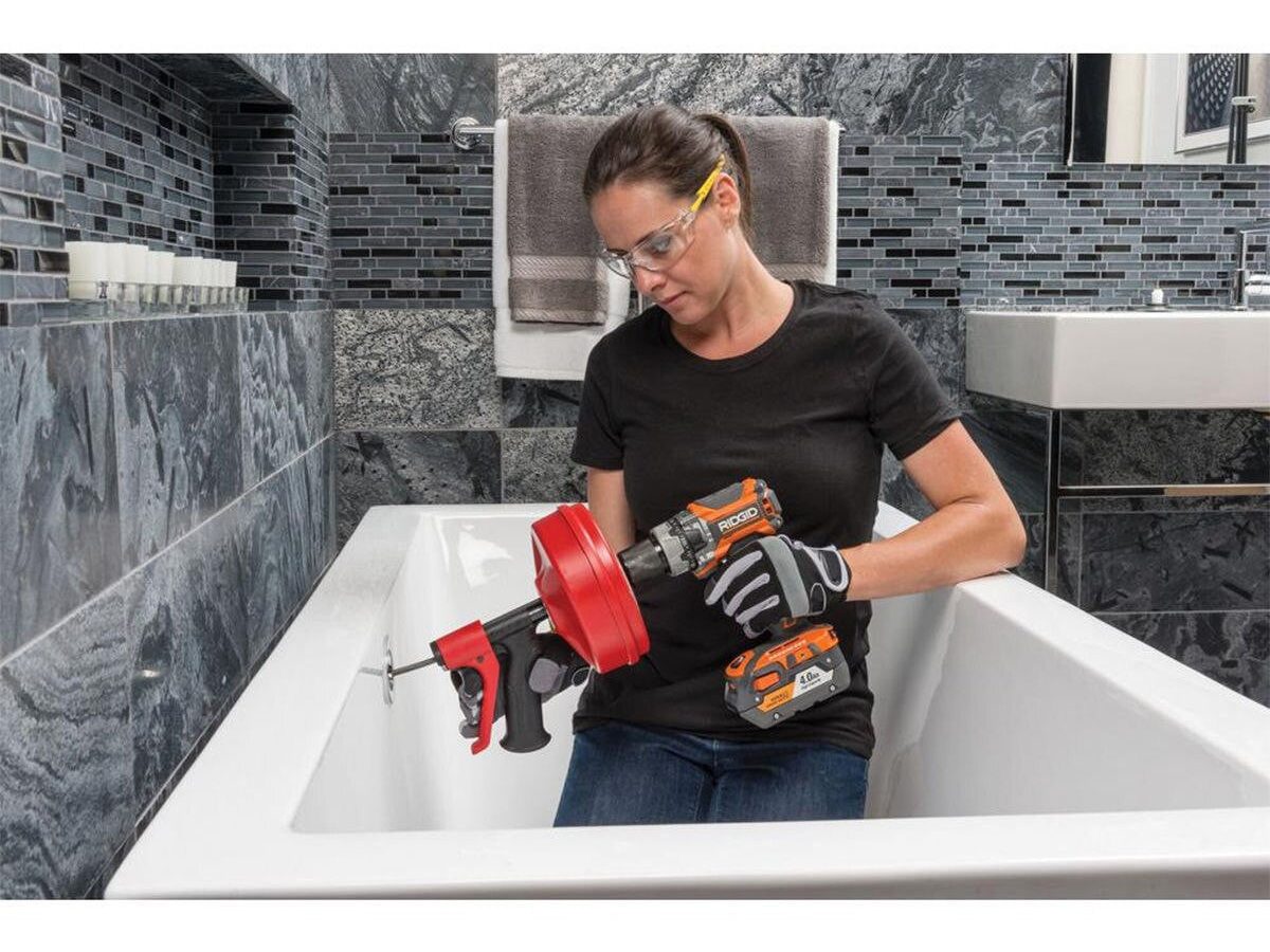Ridgid 57043 Power Spin+ Drain Cleaner with AUTOFEED Trigger