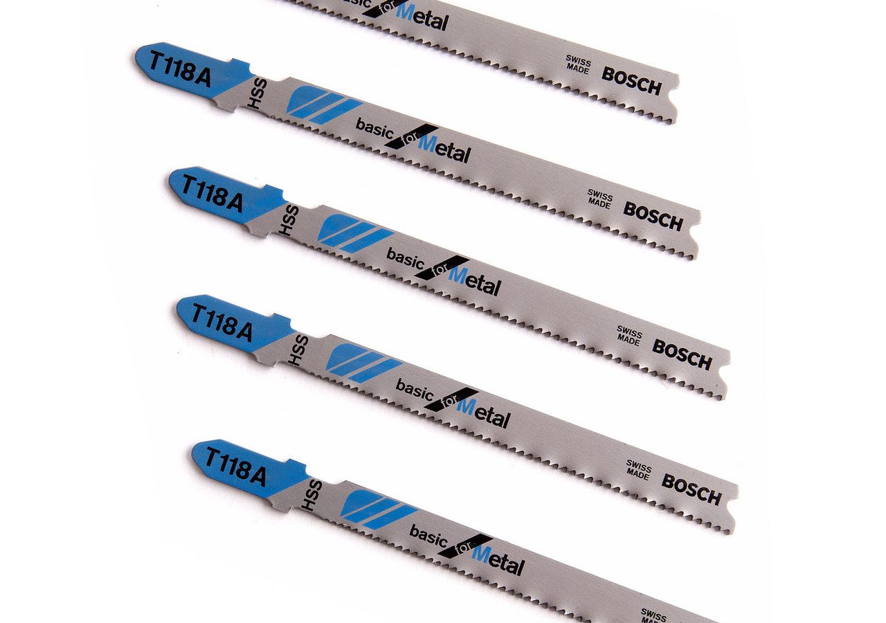 Bosch 2608631013 T118A HSS Basic Jigsaw Blade for Thin Metal 92mm (Pack of 5)