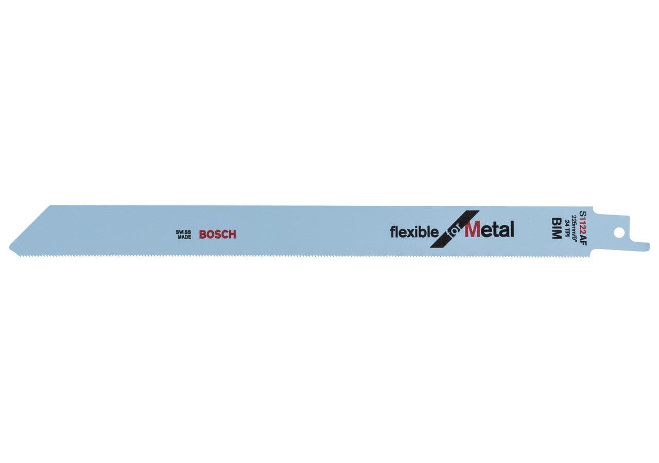 Bosch 2608656018 S1122AF Bi-Metal Flexible Reciprocating Saw Blade for Thin Metal 225mm 24TPI (Pack of 5)