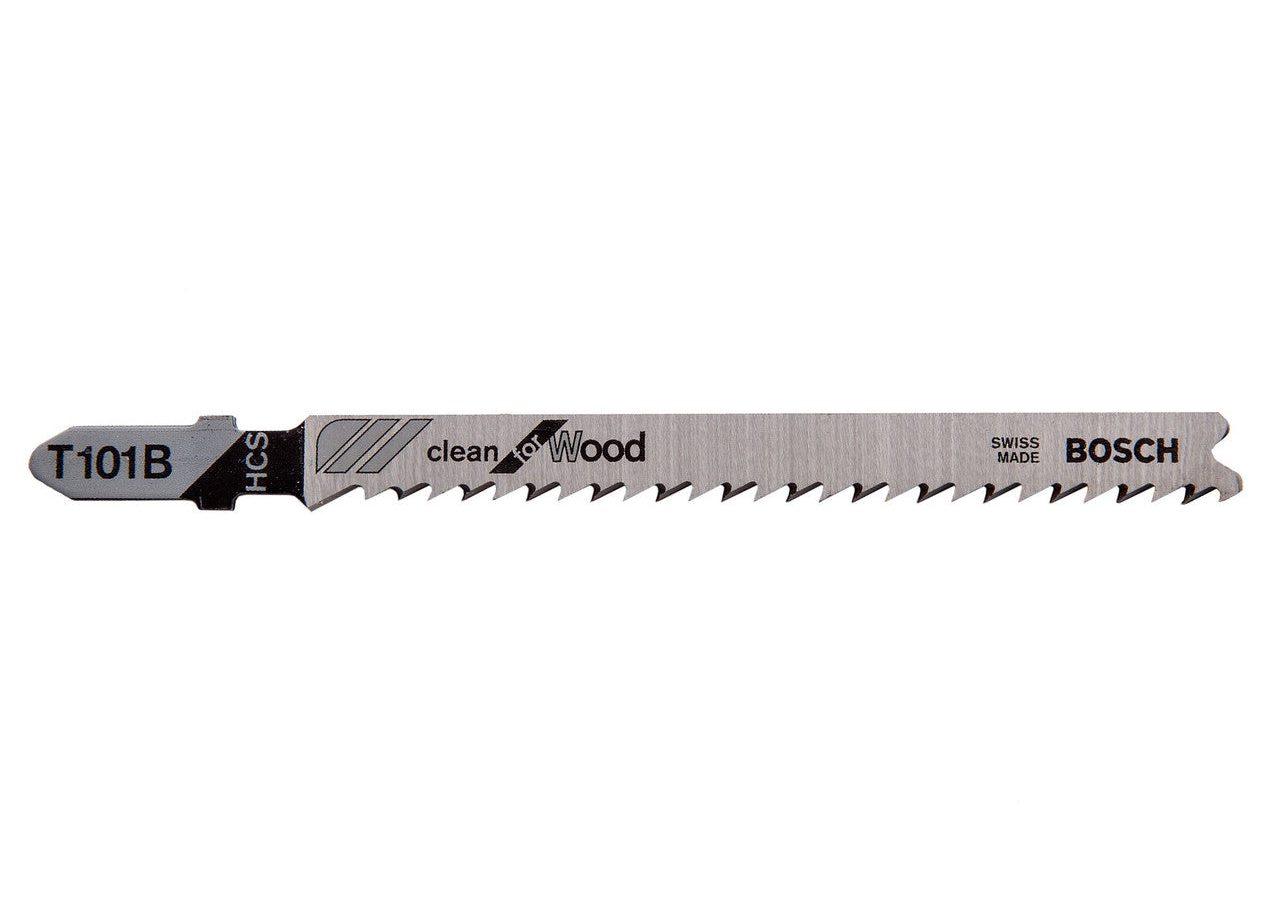 Bosch 2608630030 T101B HCS Clean Jigsaw Blade for Wood 100mm (Pack of 5)
