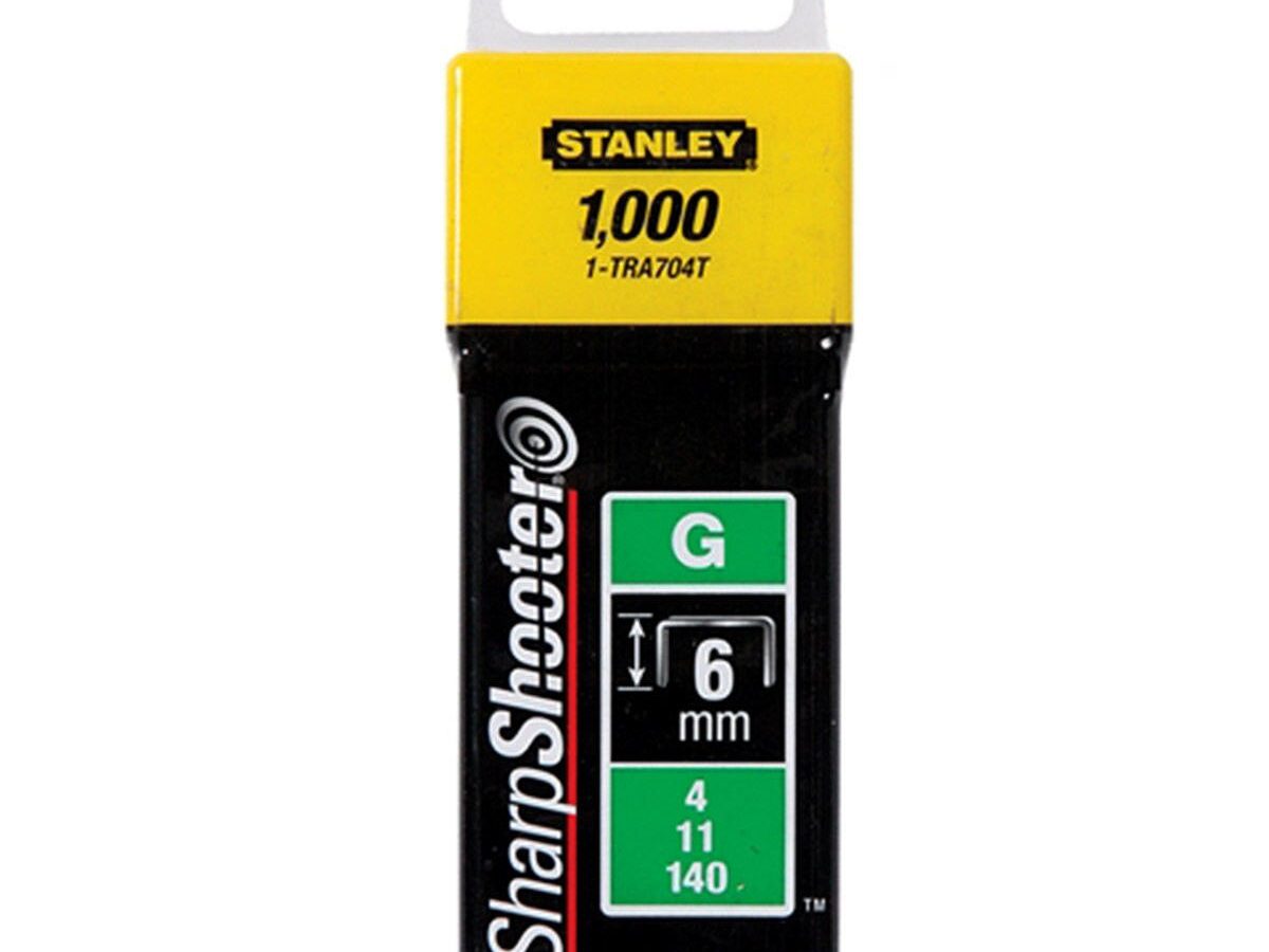 Stanley 1-TRA704T Heavy-Duty G Type Staples 6mm (Pack of 1000)