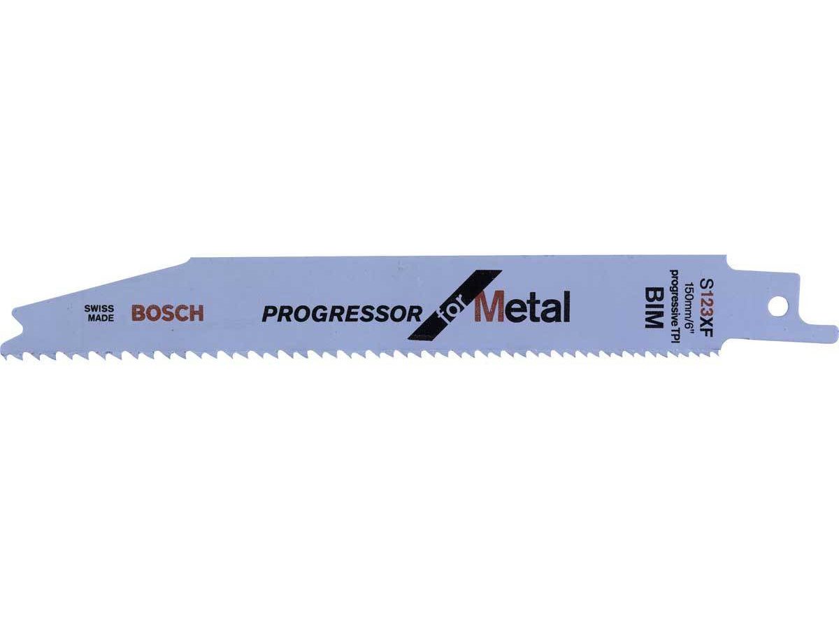 Bosch 2608654402 S123XF Bi-Metal Progressor Reciprocating Saw Blade for Metal 150mm 8-18TPI (Pack of 5)
