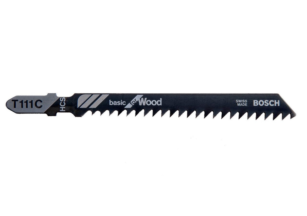 Bosch 2608630033 T111C HCS Basic Jigsaw Blade for Wood 100mm (Pack of 5)