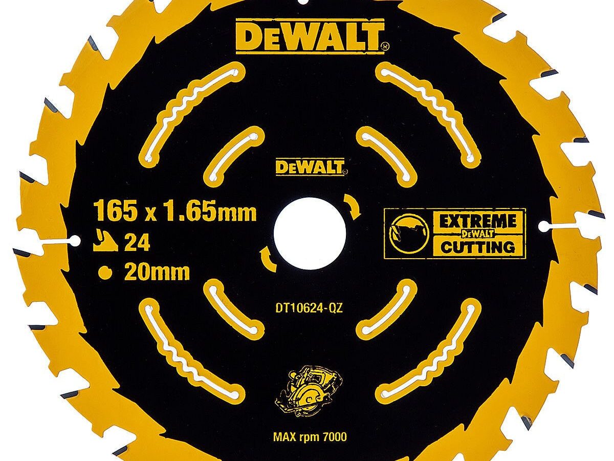 DeWalt DT10624-QZ ELITE Carbide Second Fix Circular Saw Blade for Wood 165 x 20mm x 24T