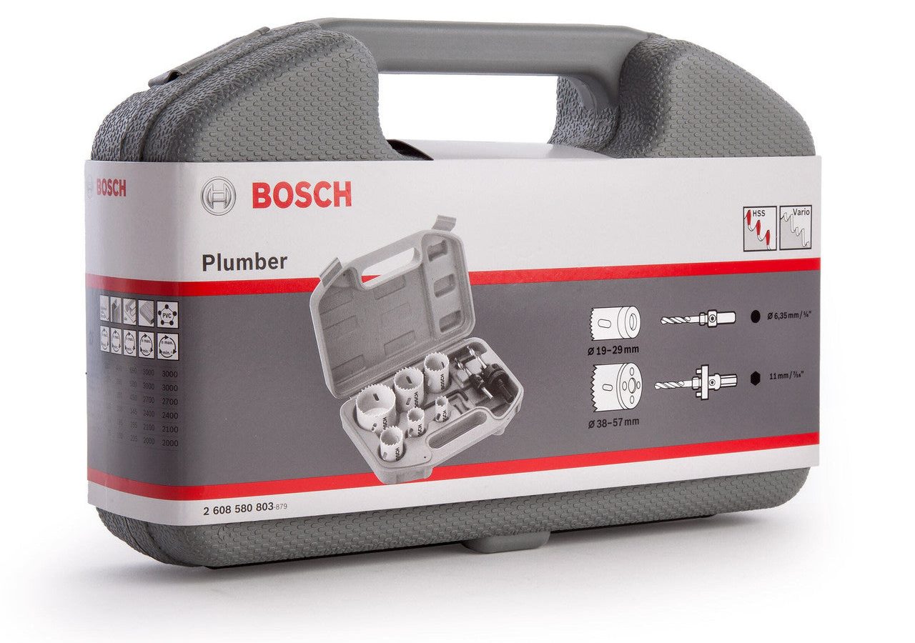 Bosch 2608580803 Bi-Metal Hole Saw Set for Plumbers 19-57mm (9 Piece)