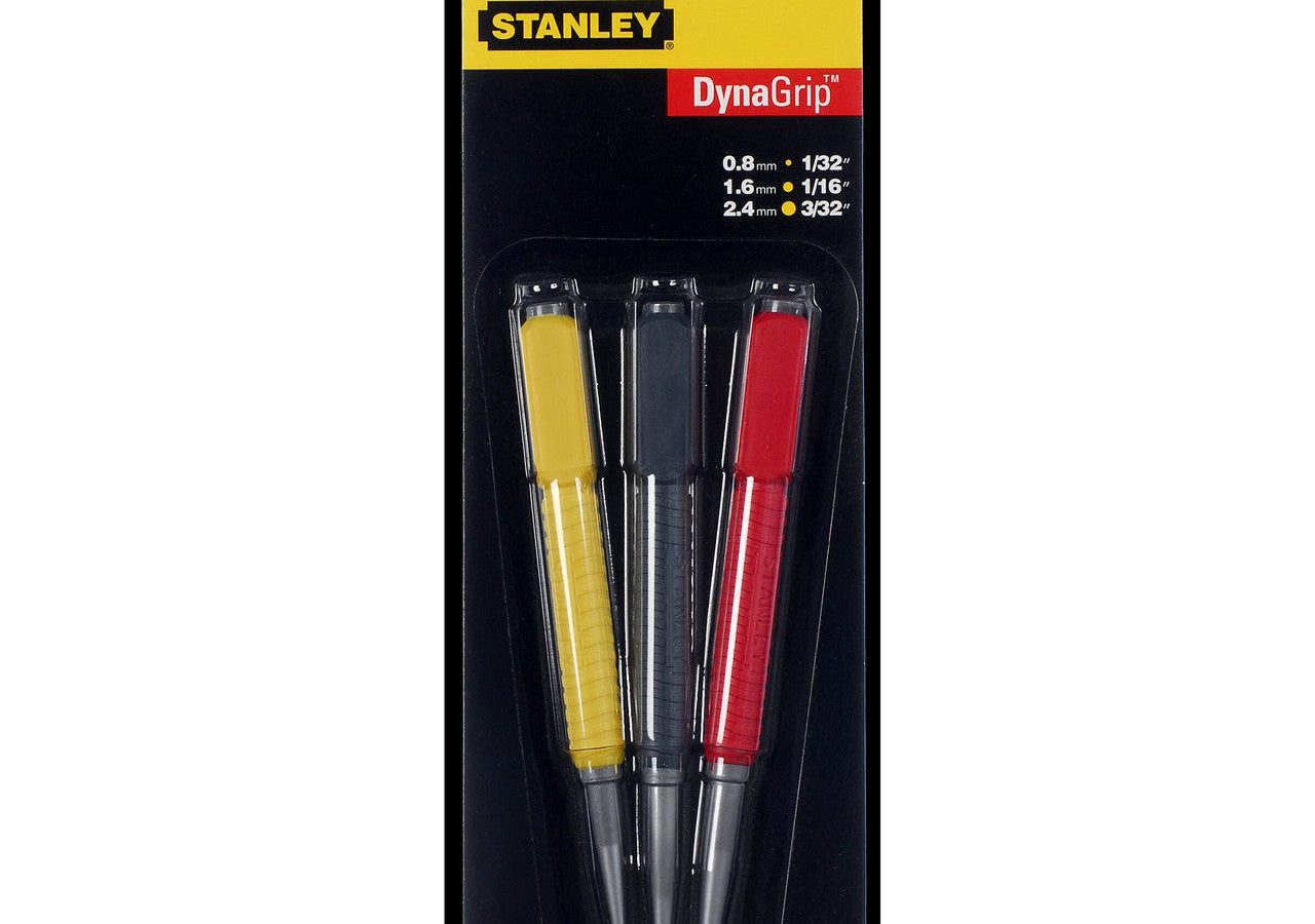 Stanley 0-58-930 DynaGrip Nail Punch Set (3 Piece)