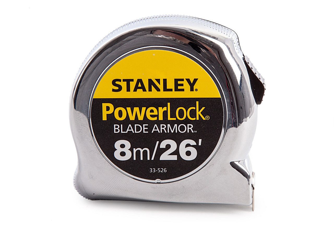 Stanley 0-33-526 Powerlock Metric/Imperial Tape Measure with Blade Armor 8m