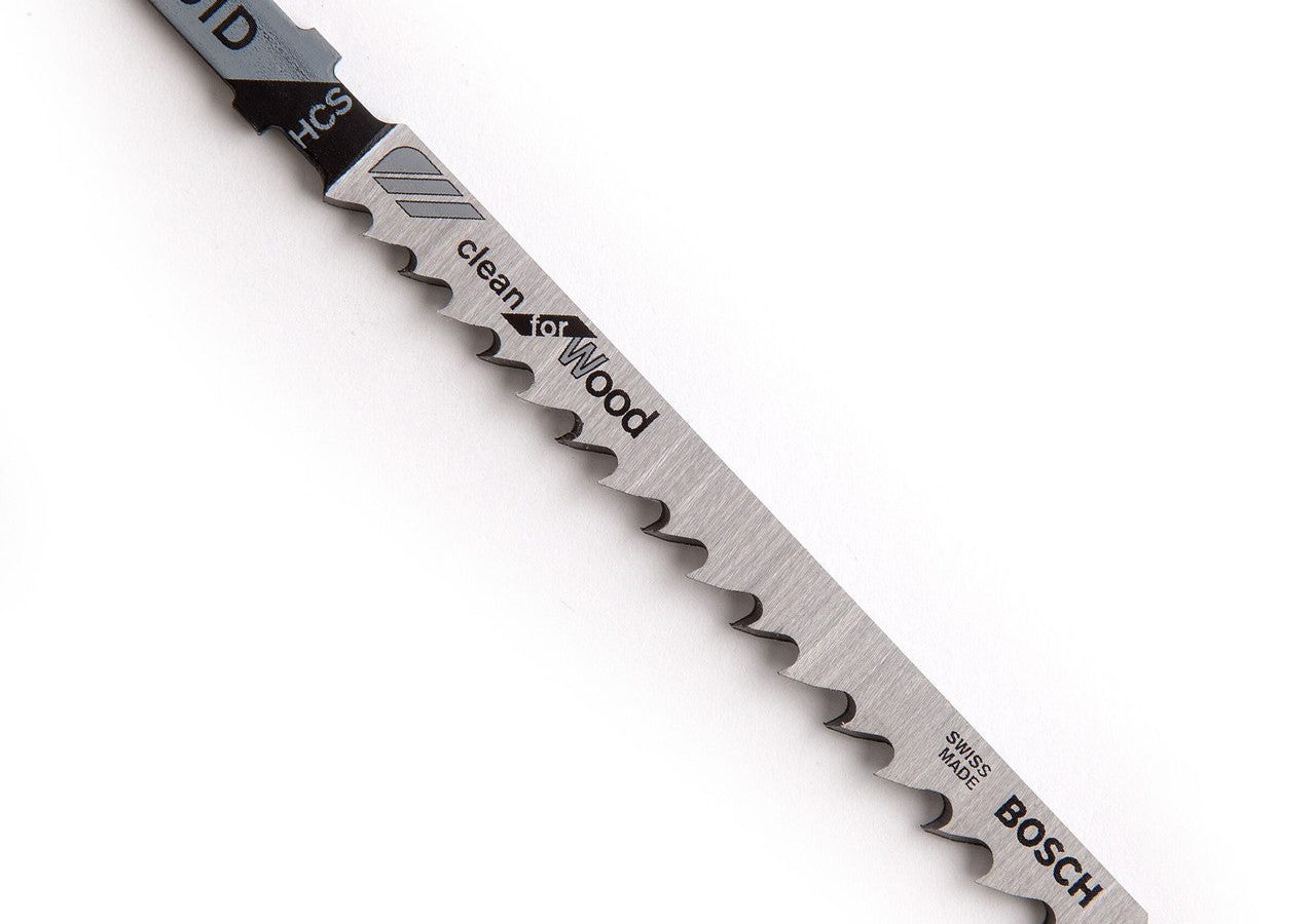 Bosch 2608630032 T101D HCS Clean Jigsaw Blade for Wood 100mm (Pack of 5)