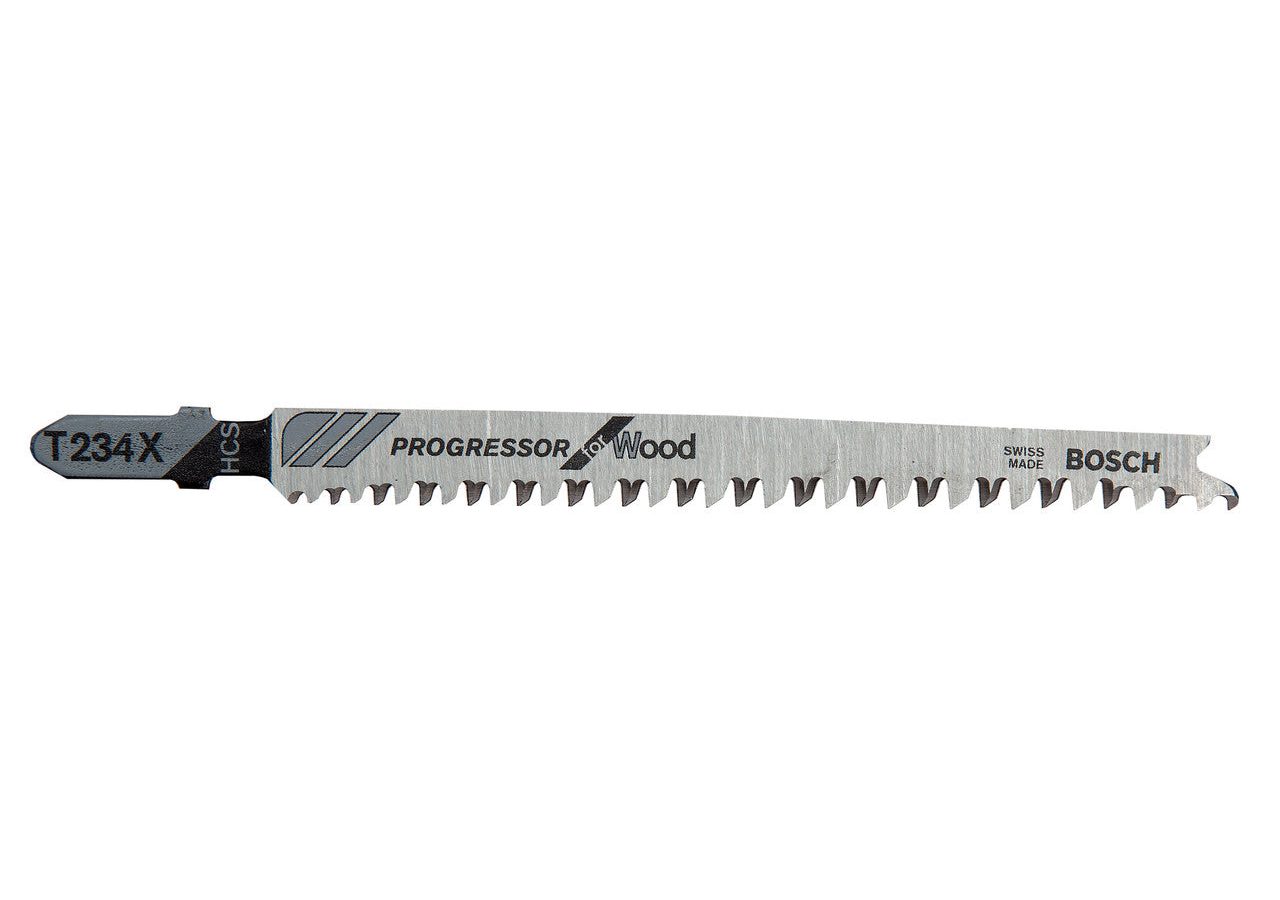Bosch 2608633528 T234X HCS Progressor Jigsaw Blade for Wood 117mm (Pack of 5)