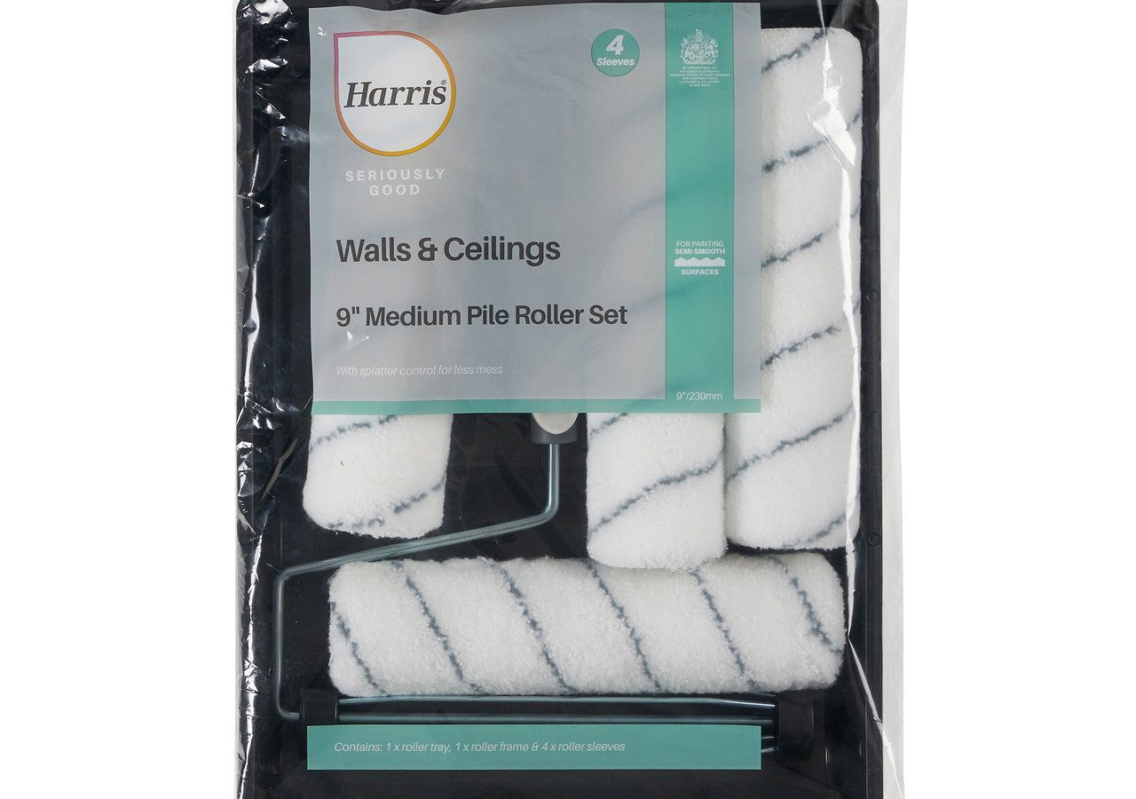 Harris 102012009 Seriously Good Walls & Ceilings 4 Medium Pile Roller Set 9″