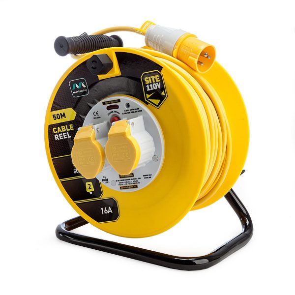 Masterplug LVCT5016-2-MP Cable Reel 2 Socket 16A 50m (110V)