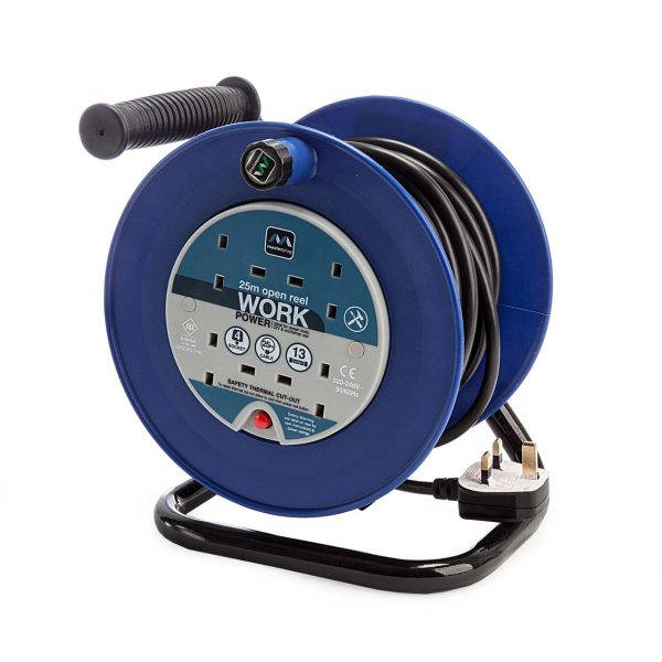 Masterplug LDCC2513-4BL-MP Cable Reel 4 Socket 13A 25m Blue (240V)