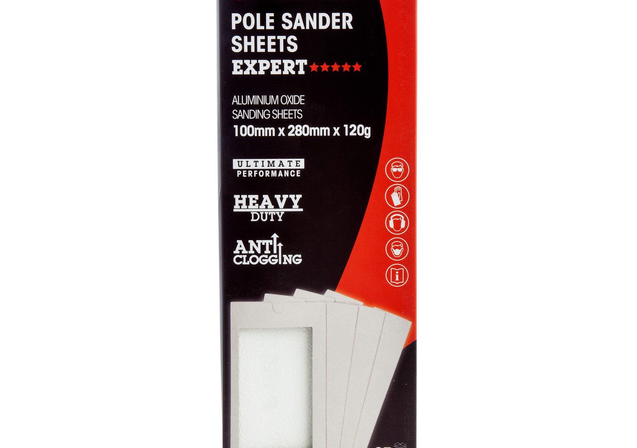 Abracs ABPS120 Expert Pole Sander Sheet 120 Grit x 100mm x 280mm (Pack of 25)