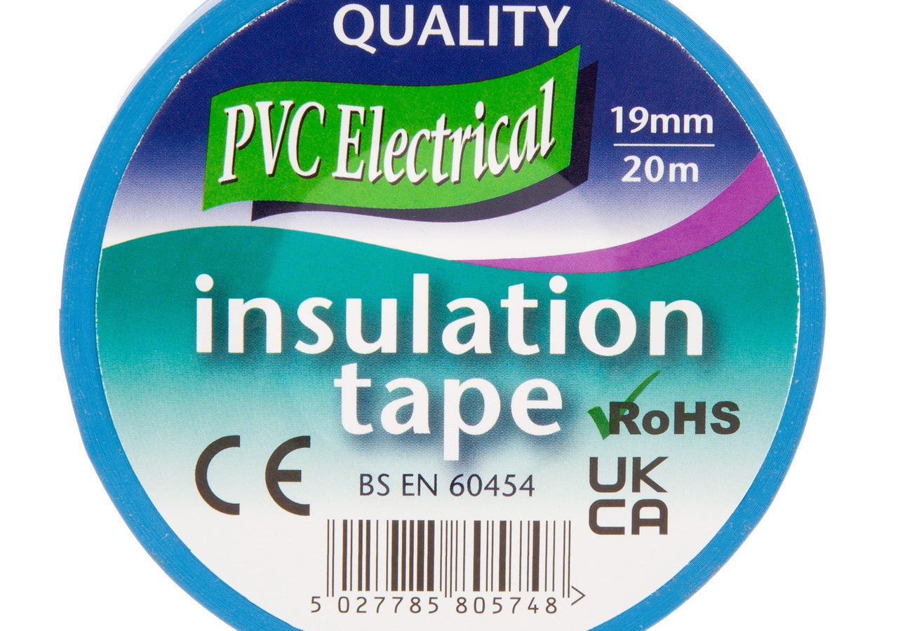 Ultratape 00351920BL Blue PVC Electrical Insulation Tape 19mm x 20m