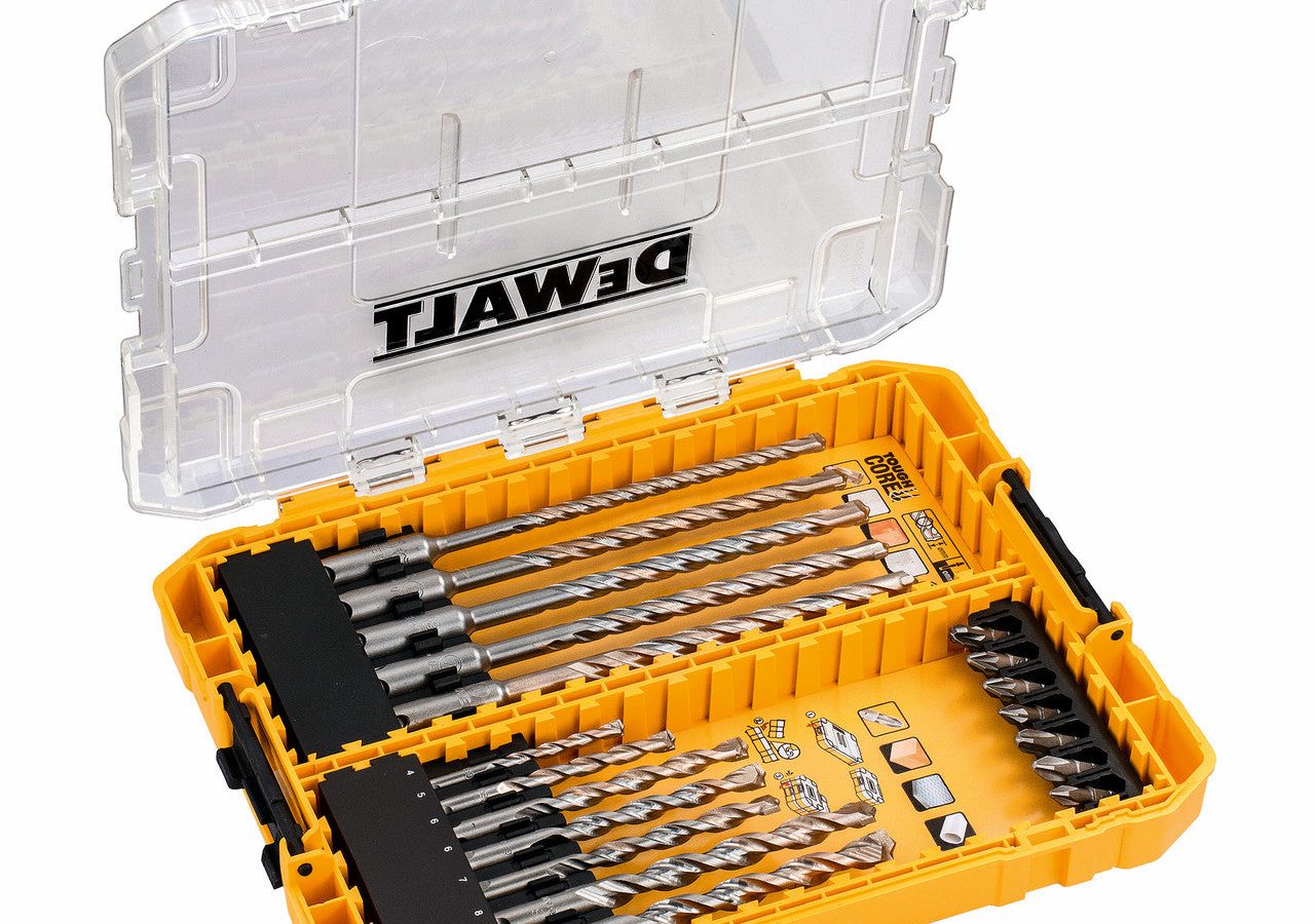 DeWalt DT70754-QZ SDS Plus Masonry Drill Bit Set with Screwdriver Bits (19 Piece)
