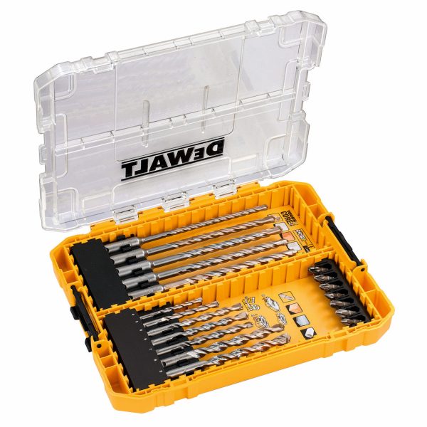 DeWalt DT70754-QZ SDS Plus Masonry Drill Bit Set with Screwdriver Bits (19 Piece)