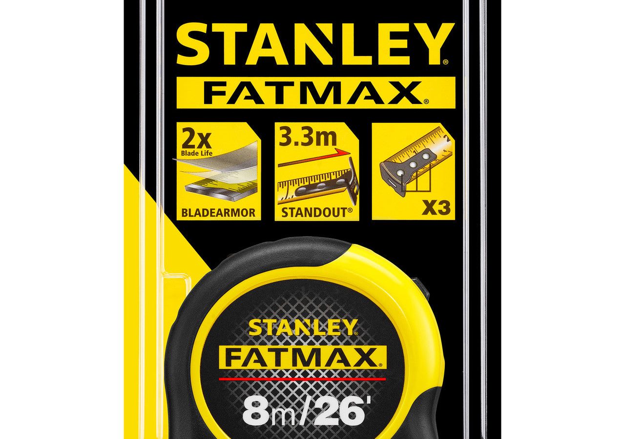Stanley 0-33-726 FatMax BladeArmor Tape Measure 26′ / 8m