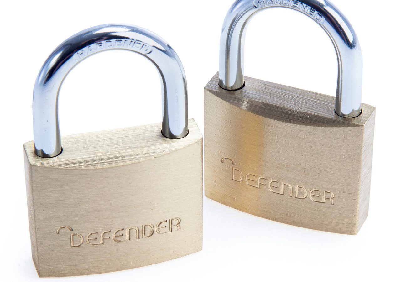 Squire DFBP4T Defender Brass Padlocks 40mm (Pack of 2)