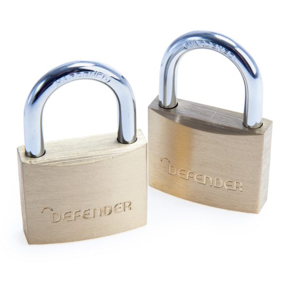 Squire DFBP4T Defender Brass Padlocks 40mm (Pack of 2)