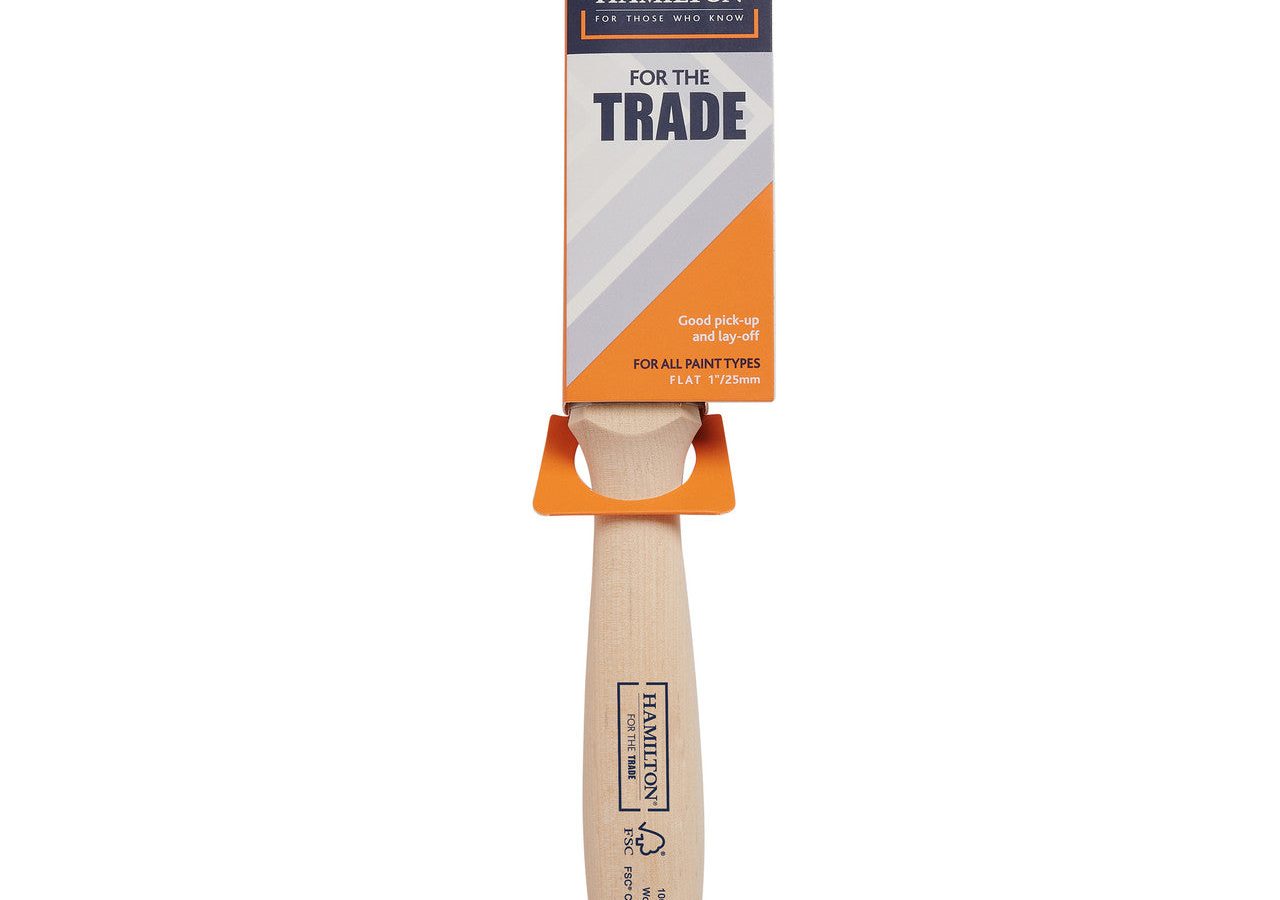 Hamilton 3101001-10 For The Trade Fine Tip Flat Brush 1″