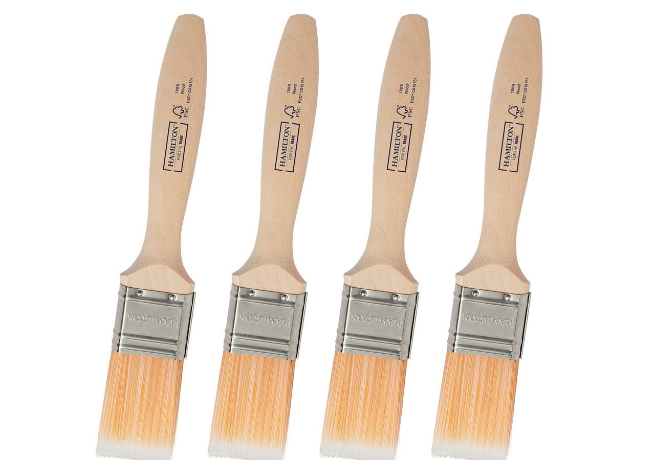 Hamilton 3100104-15 For The Trade Fine Tip Flat Brush 1.5″ (Pack of 4)