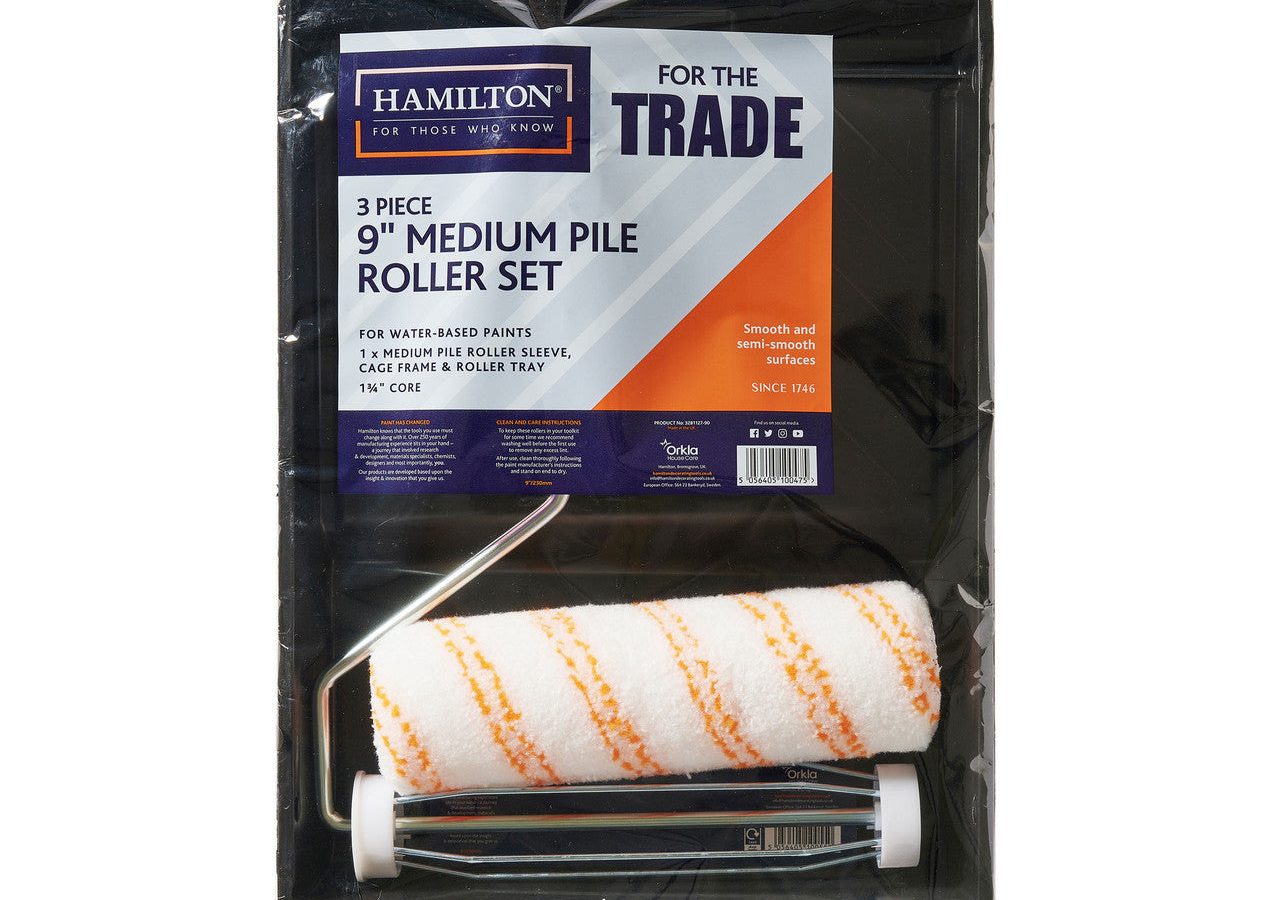 Hamilton 3281127-90 For The Trade Medium Pile Roller Set 9″ (3 Piece)