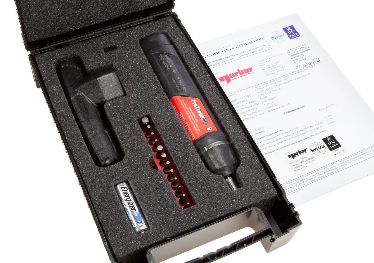 Norbar 130524 ProTronic Plus 9 Female Hex Electronic Screwdriver 0.45-9Nm 1/4″ Drive