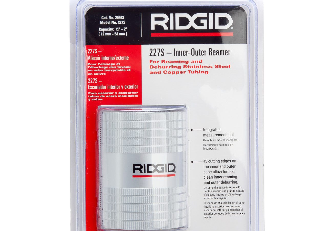 Ridgid 29993 227S Stainless Steel Inner/Outer Reamer 12-54mm