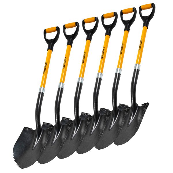 Groundhog G1300007 Round Point Shovel (Pack of 6)