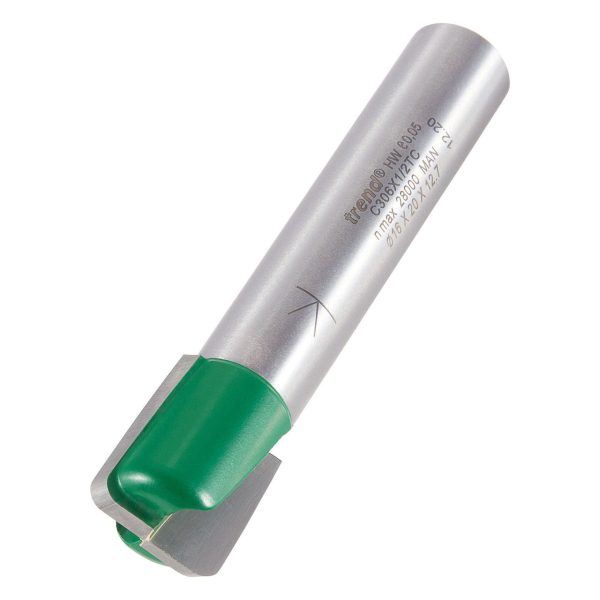 Trend C306X1/2TC CraftPro TCT Flat Draining Groove Router Cutter 16mm x 2.5mm Radius 1/2" Shank