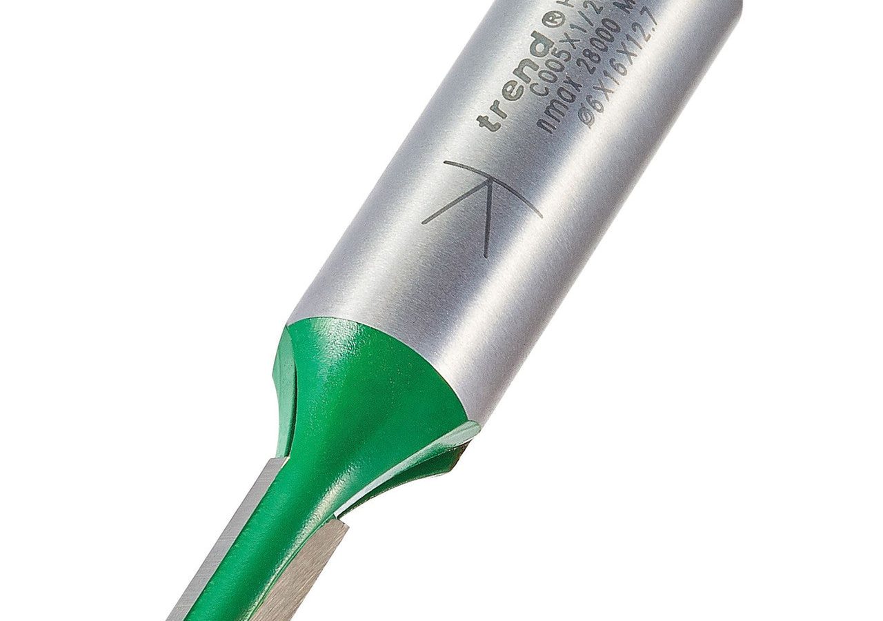 Trend C005X1/2TC CraftPro TCT Two-Flute Straight Router Cutter 6 x 16mm 1/2″ Shank