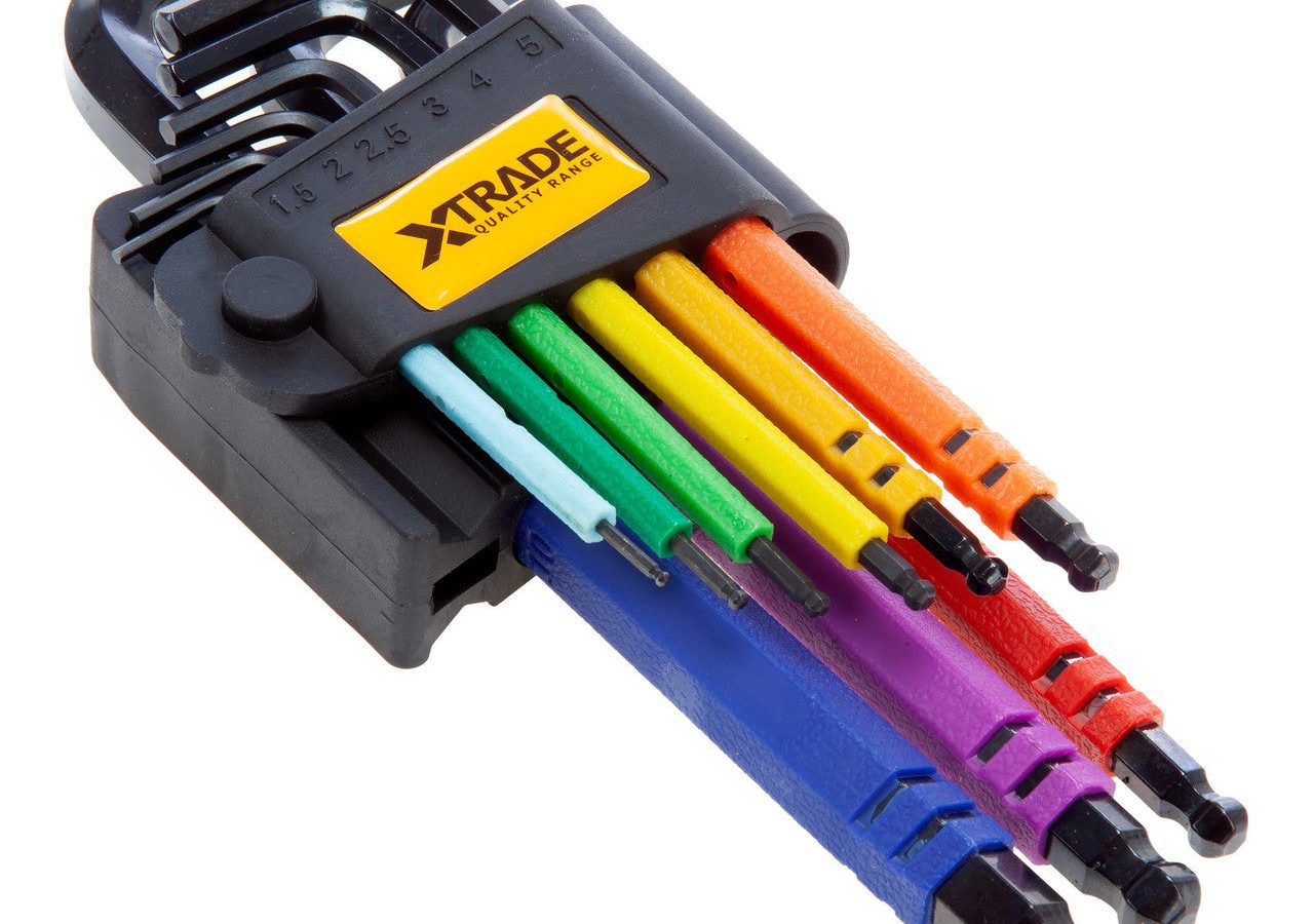 XTrade X0900210 Long Arm Ball-End Hex Key Set (9 Piece)