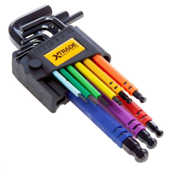 XTrade X0900210 Long Arm Ball-End Hex Key Set (9 Piece)