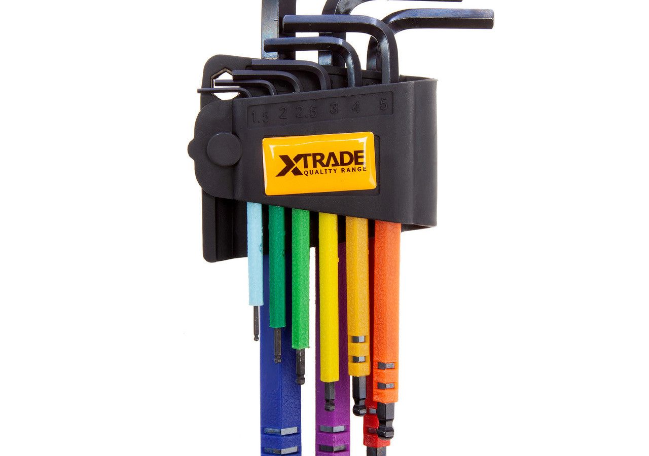 XTrade X0900210 Long Arm Ball-End Hex Key Set (9 Piece)
