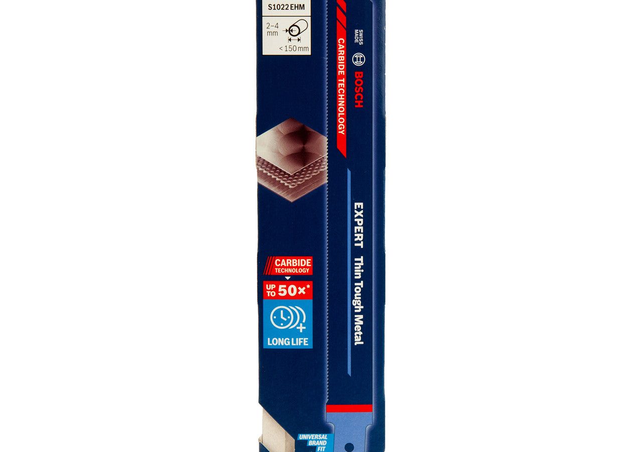 Bosch 2608900363 EXPERT S1022EHM Carbide Reciprocating Saw Blade for Thin Tough Metal 200mm 18TPI