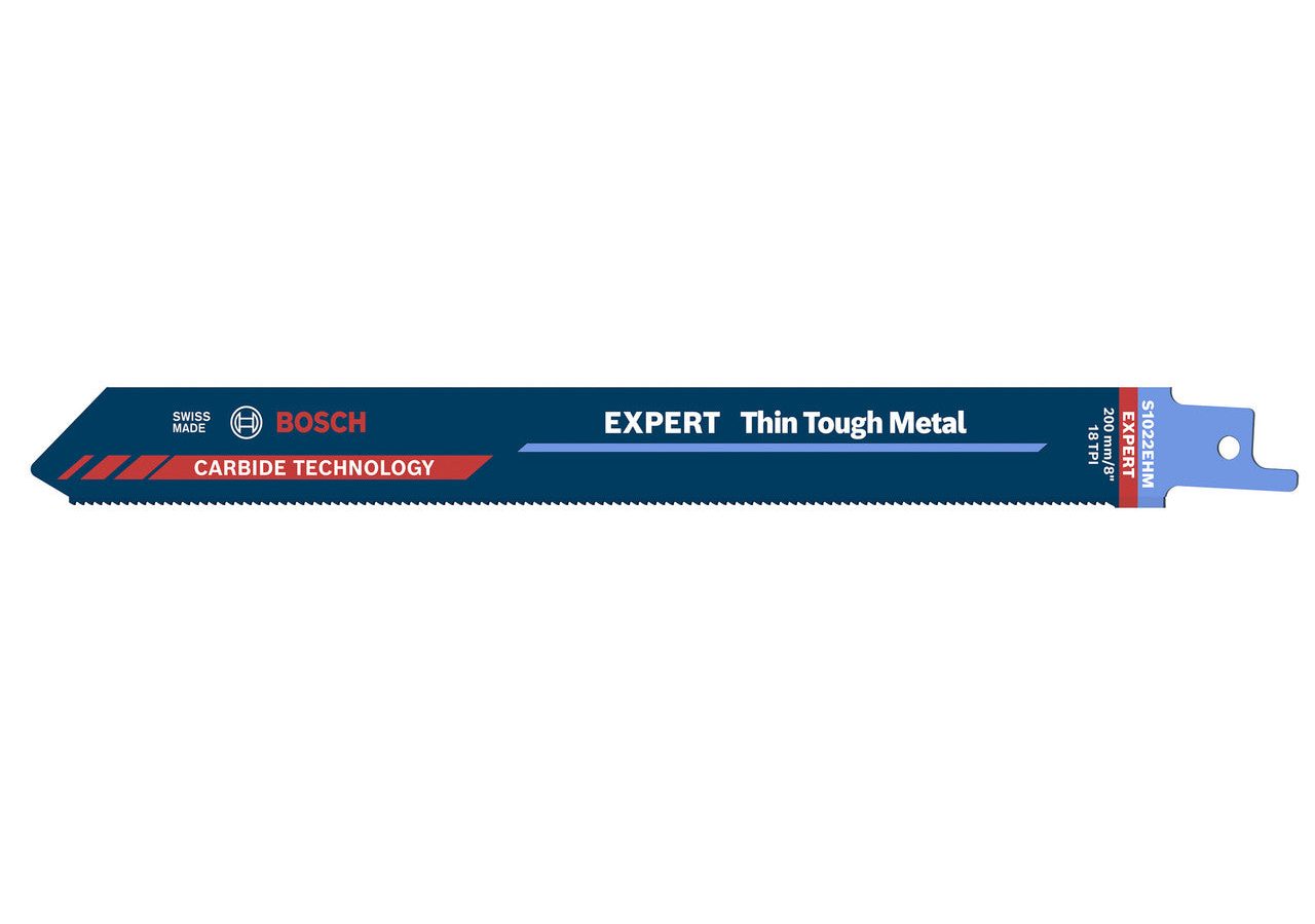 Bosch 2608900363 EXPERT S1022EHM Carbide Reciprocating Saw Blade for Thin Tough Metal 200mm 18TPI