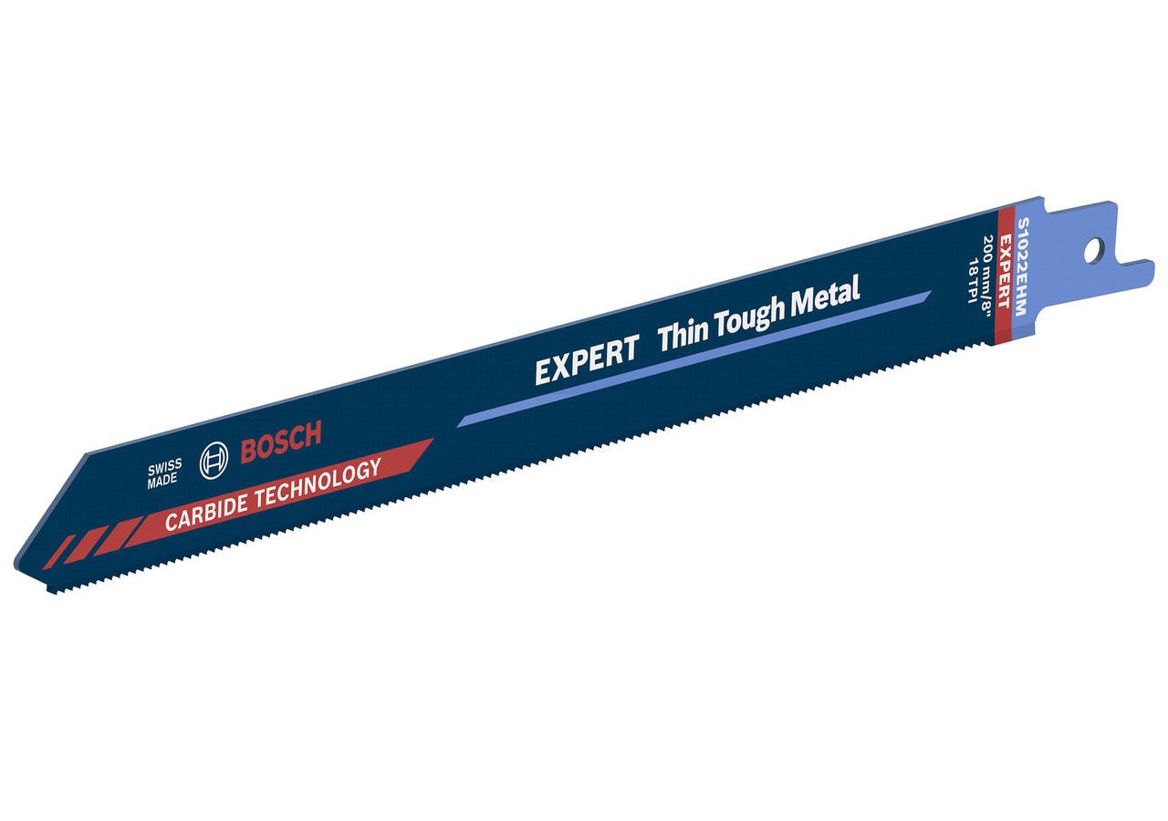 Bosch 2608900363 EXPERT S1022EHM Carbide Reciprocating Saw Blade for Thin Tough Metal 200mm 18TPI